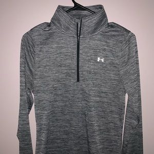 Heathered grey quarter zip